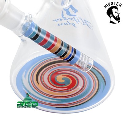 WATER PIPE BEAKER RAINBOW STRIPE WP12107 1CT